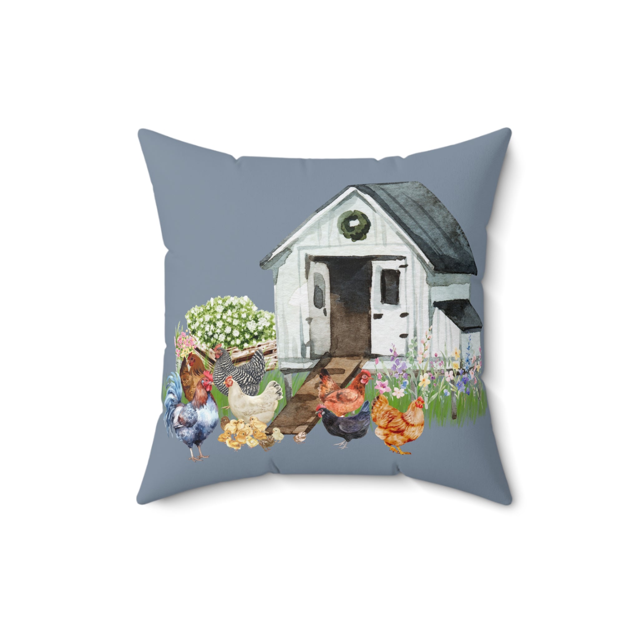 Throw Pillow | Country Cottage Farmhouse Chicken Coop Decorative Pillow