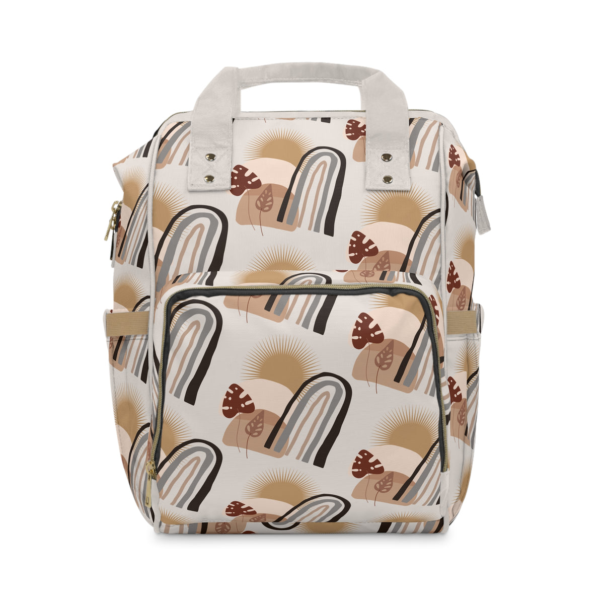 Diaper Backpack | Multifunctional Baby Changing Bag in Neutral Boho Rainbows