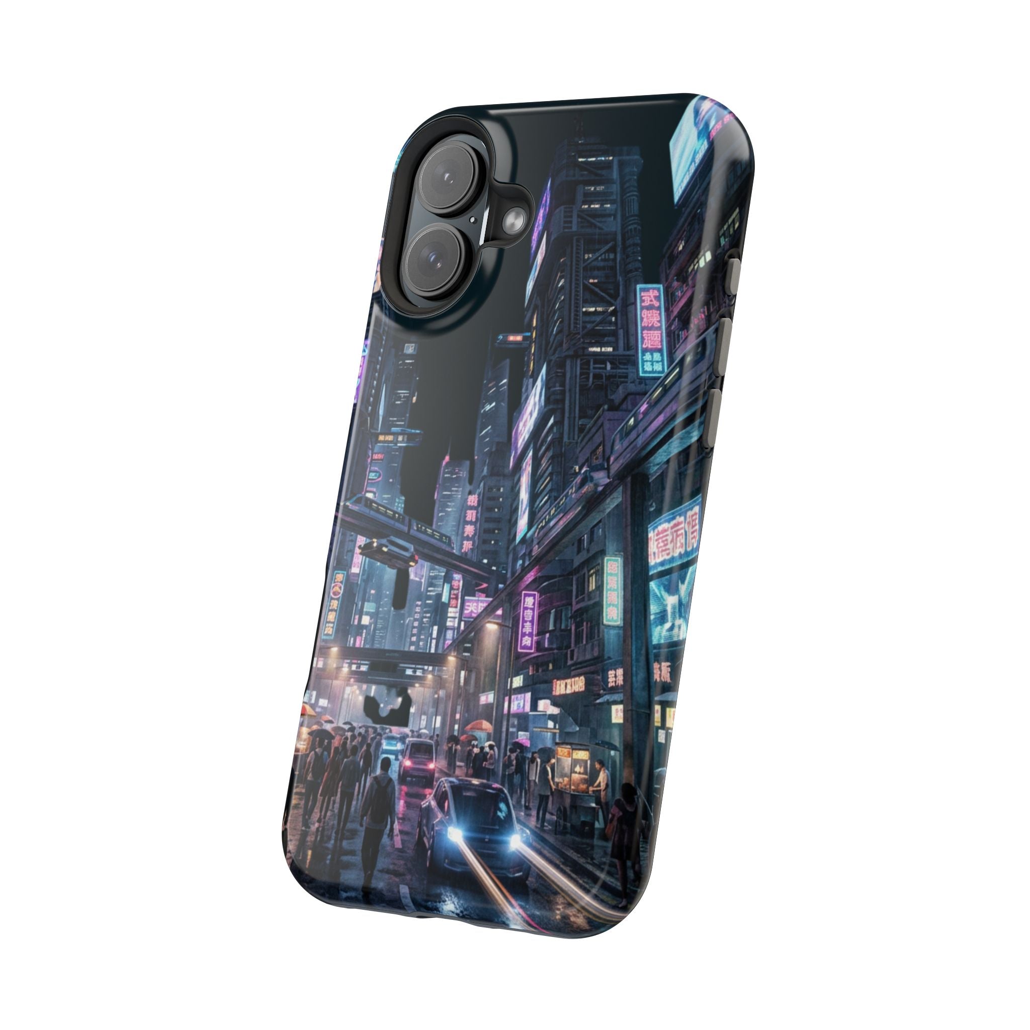 Phone Case | Cyberpunk City Magnetic Impact-Resistant Phone Cover