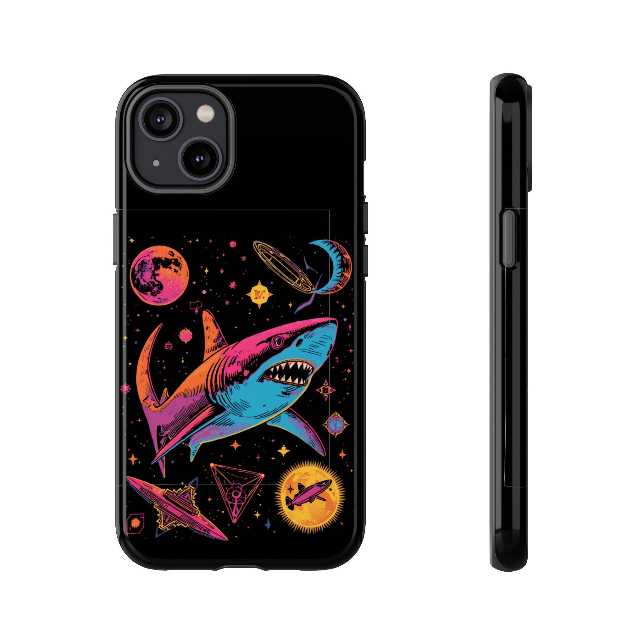 Phone Cases | Neon Space Shark Case