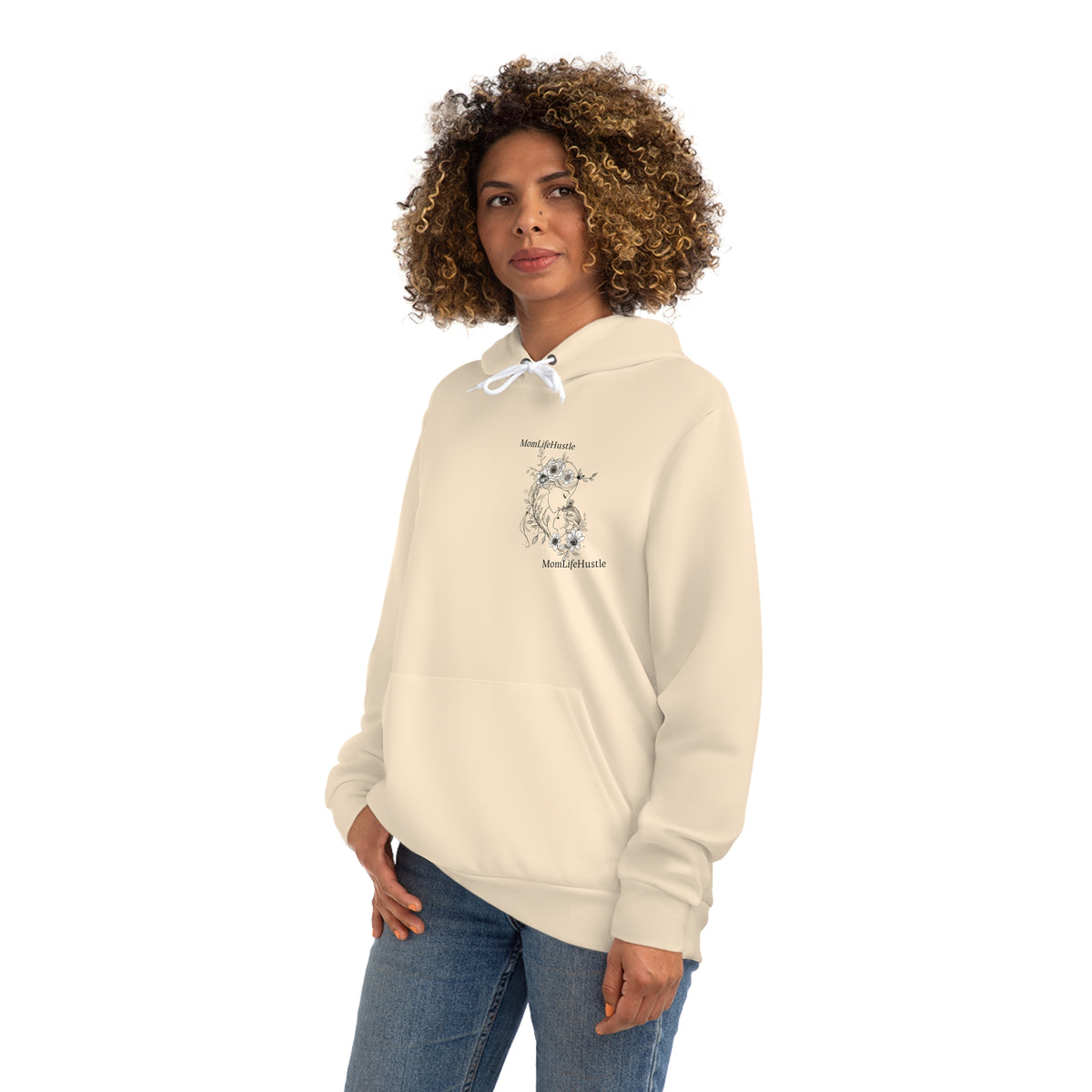 MomLifeHustle Floral Hoodie