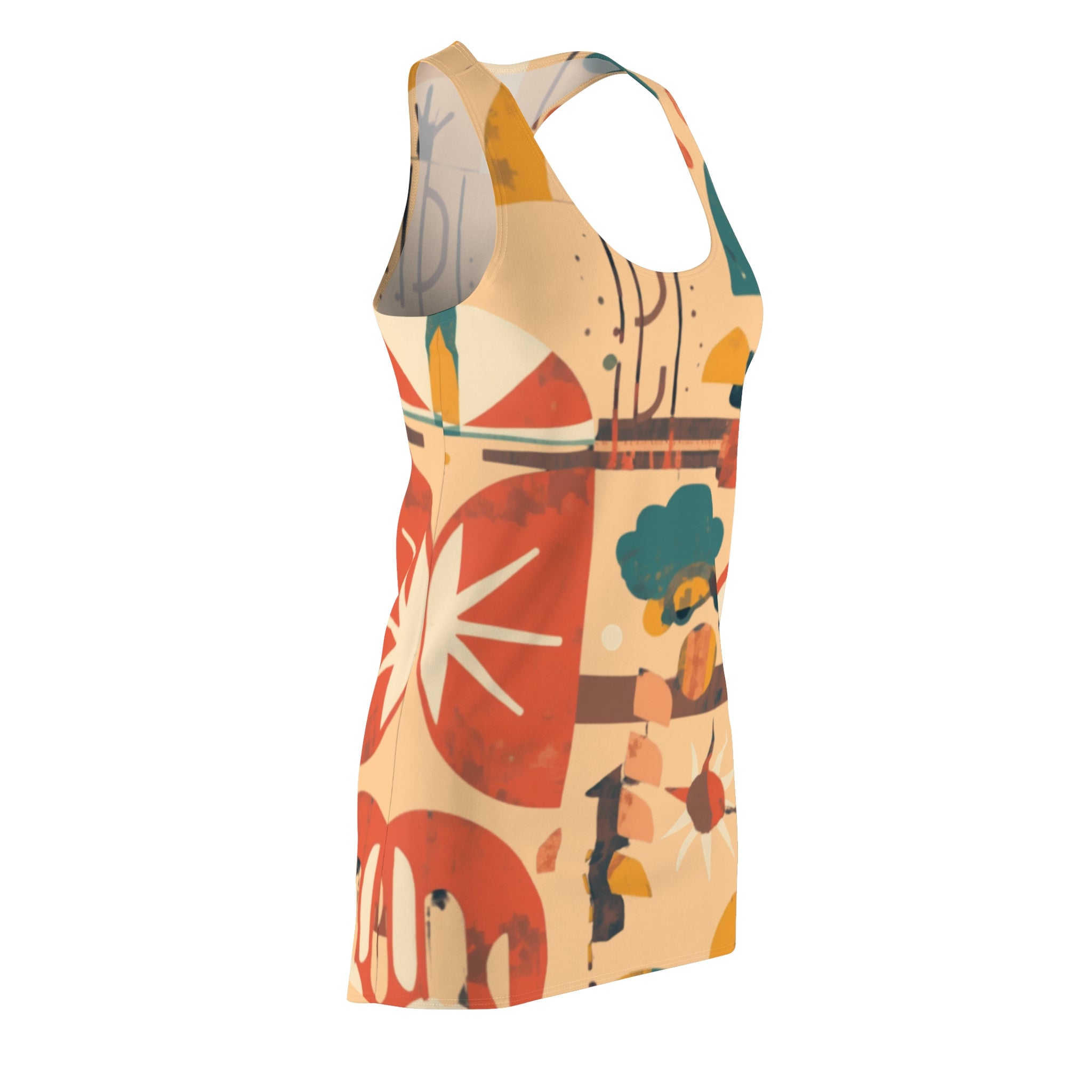 Women's Racerback Dress | Abstract Art Summer Dress