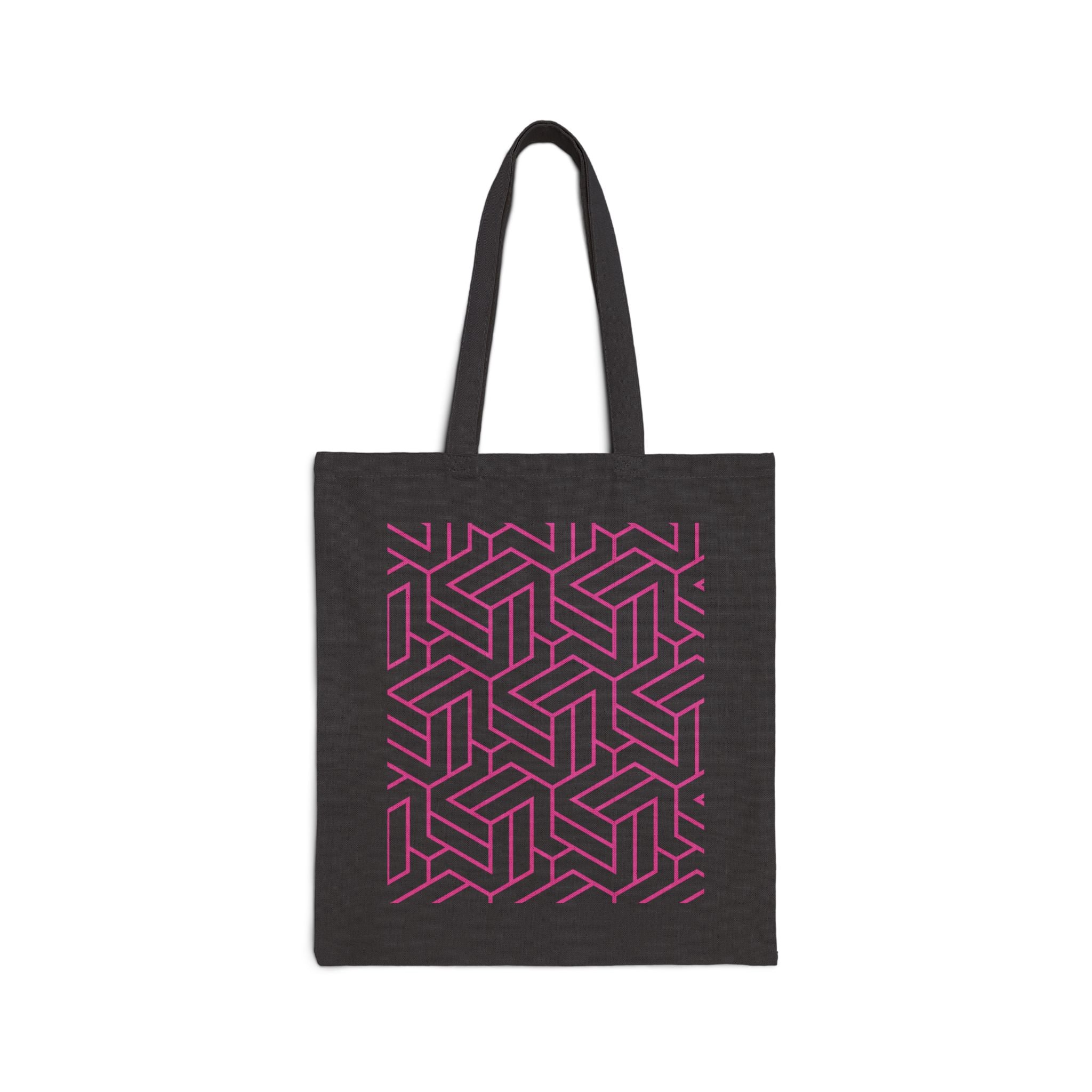 Tote Bag | Pink Optical Illusion Canvas Tote