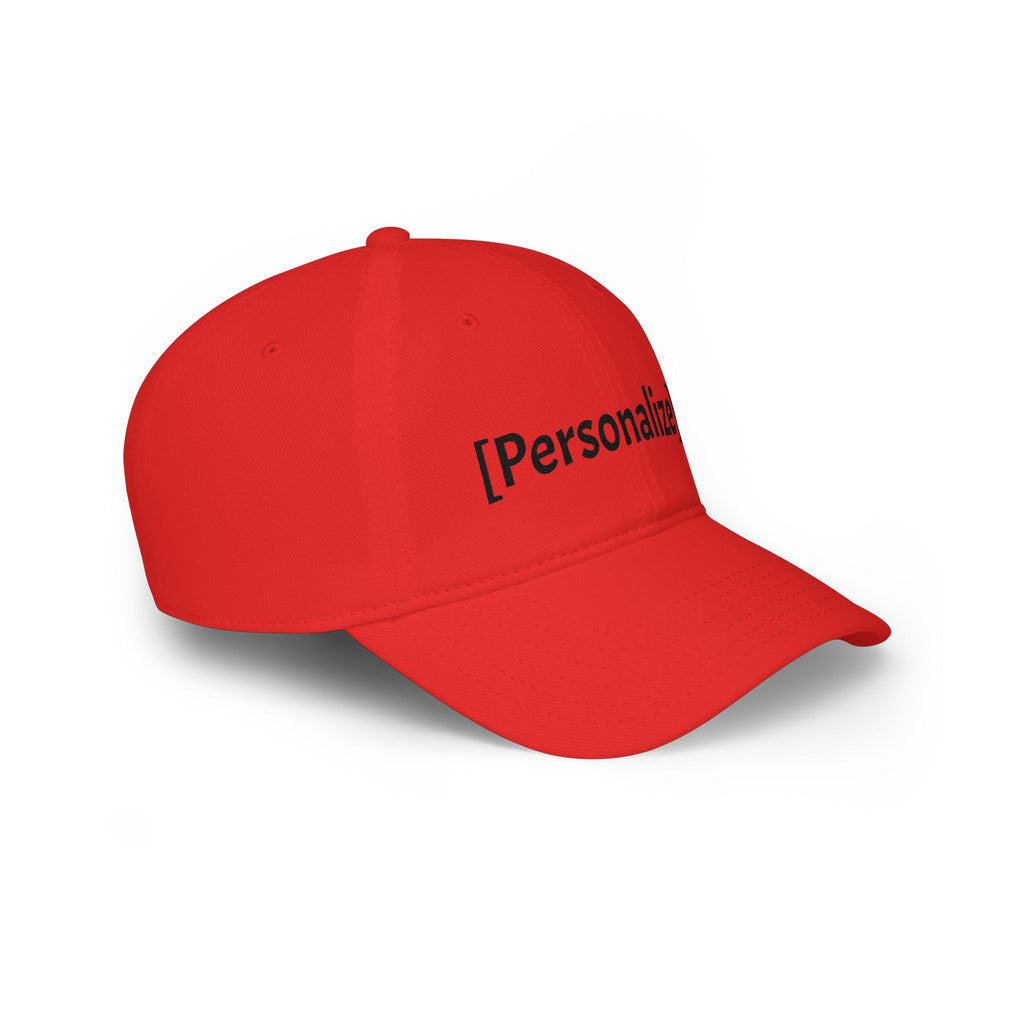 Hat | Personalized Text Embroidered Low Profile Baseball Cap
