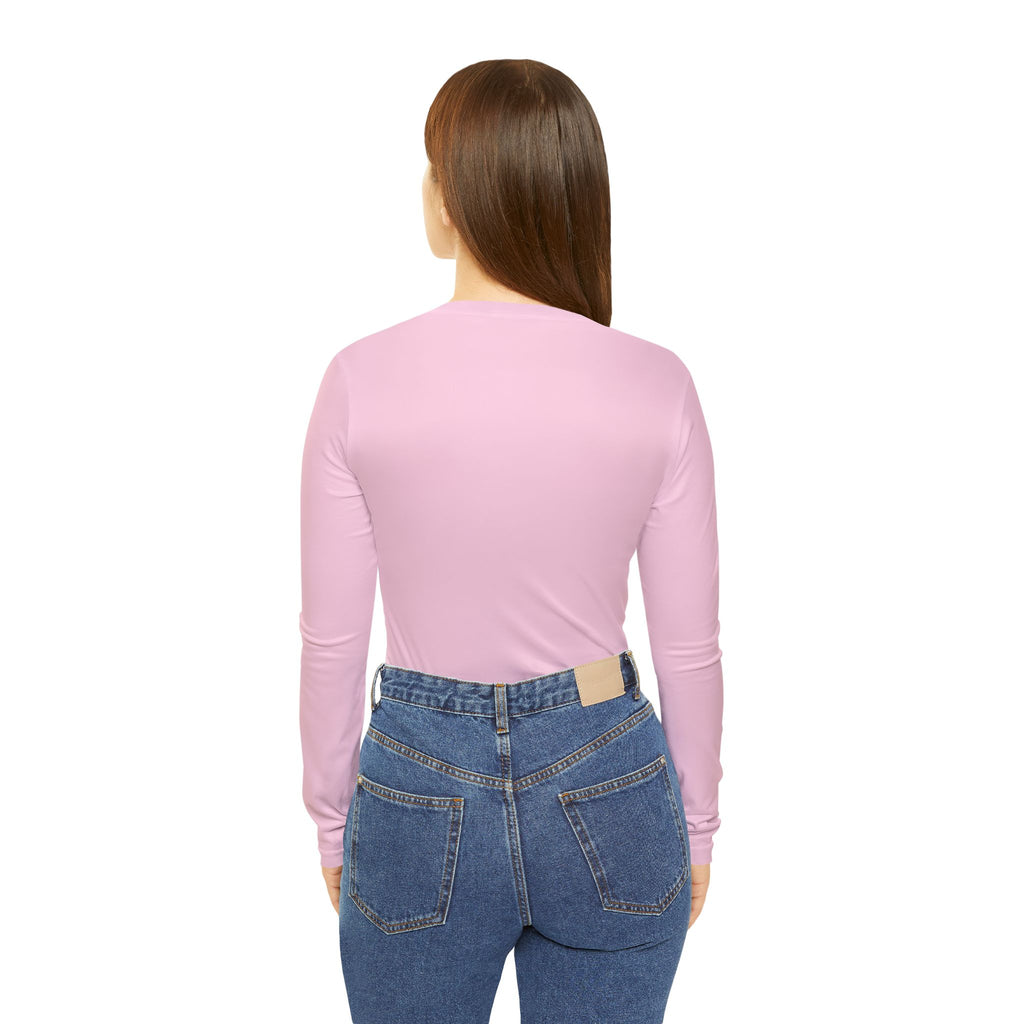 Mom Life Hustle Pale Pink Long Sleeve V-Neck Shirt