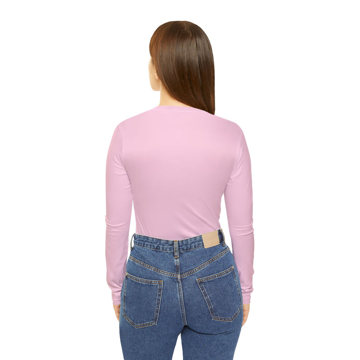 Mom Life Hustle Pale Pink Long Sleeve V-Neck Shirt