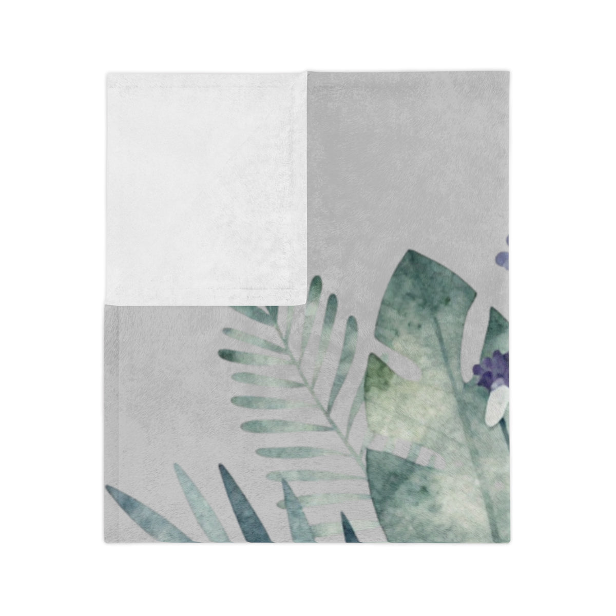 Customizable Watercolor Botanical Microfiber Throw