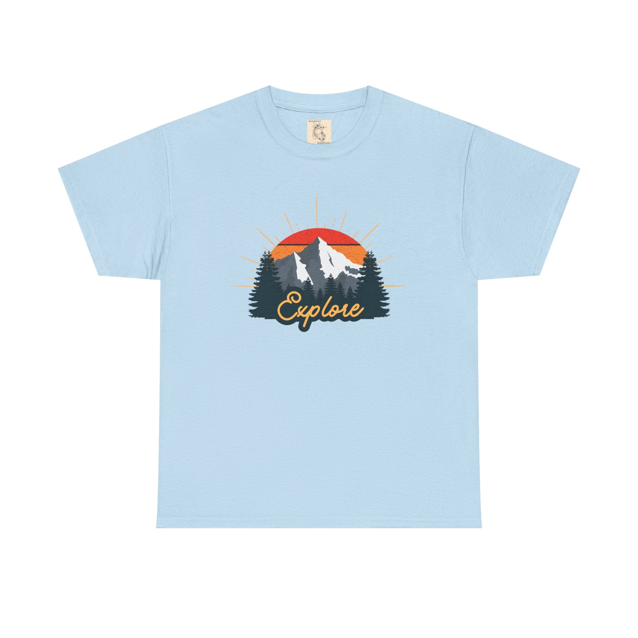 T-Shirt | Vintage Sunset 'Explore' Outdoor Adventure Shirt