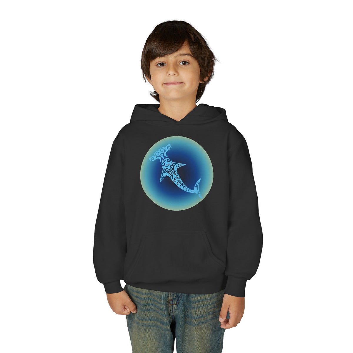 Tribal Hammerhead Youth Hoodie