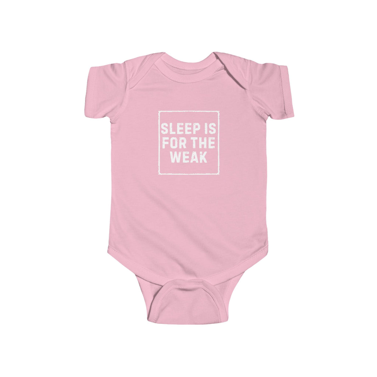 Sleep Is For The Weak in White Onesie