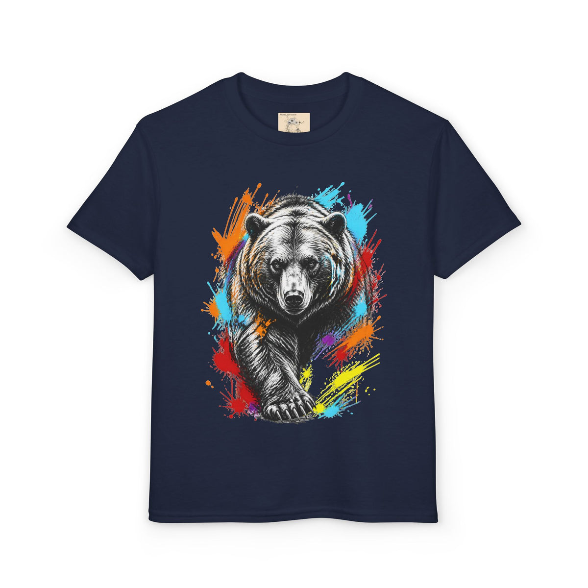 Color Splash Kodiak Bear T-Shirt for Children