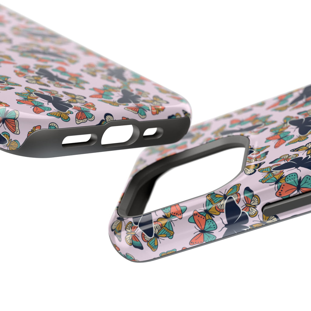 Phone Cases | Pastel Butterflies and Moths Pattern Magnetic Impact-Resistant Case