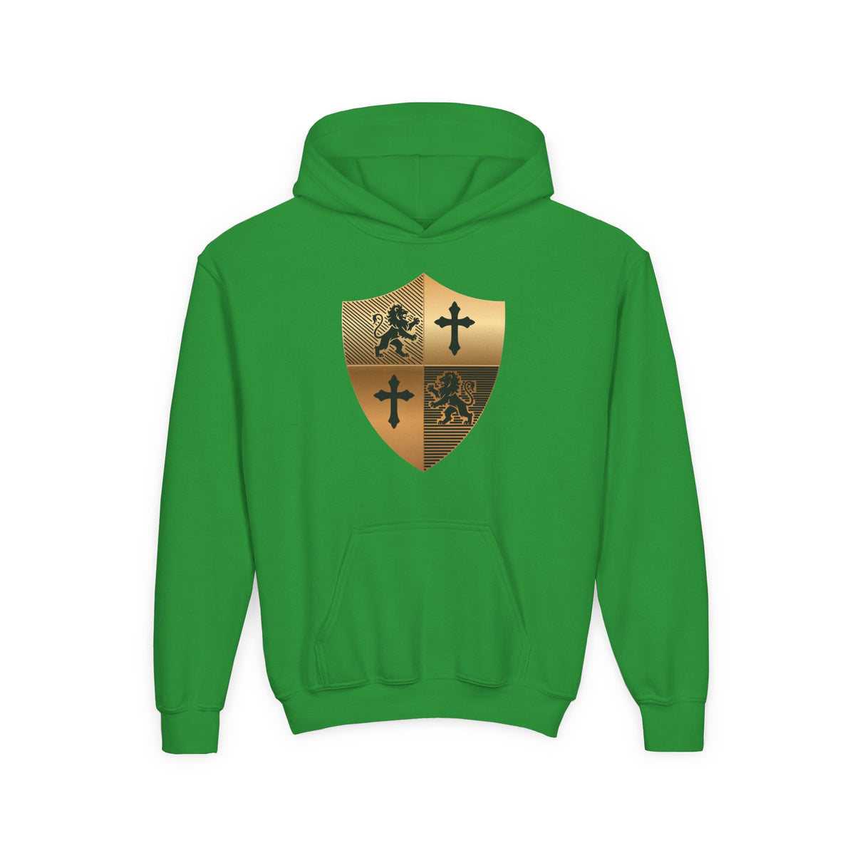 Gold Medieval Shield Crest Hoodie