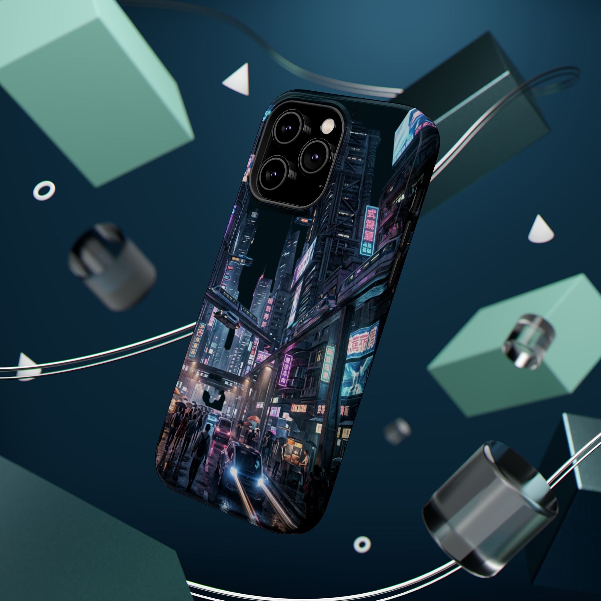Phone Case | Cyberpunk City Magnetic Impact-Resistant Phone Cover