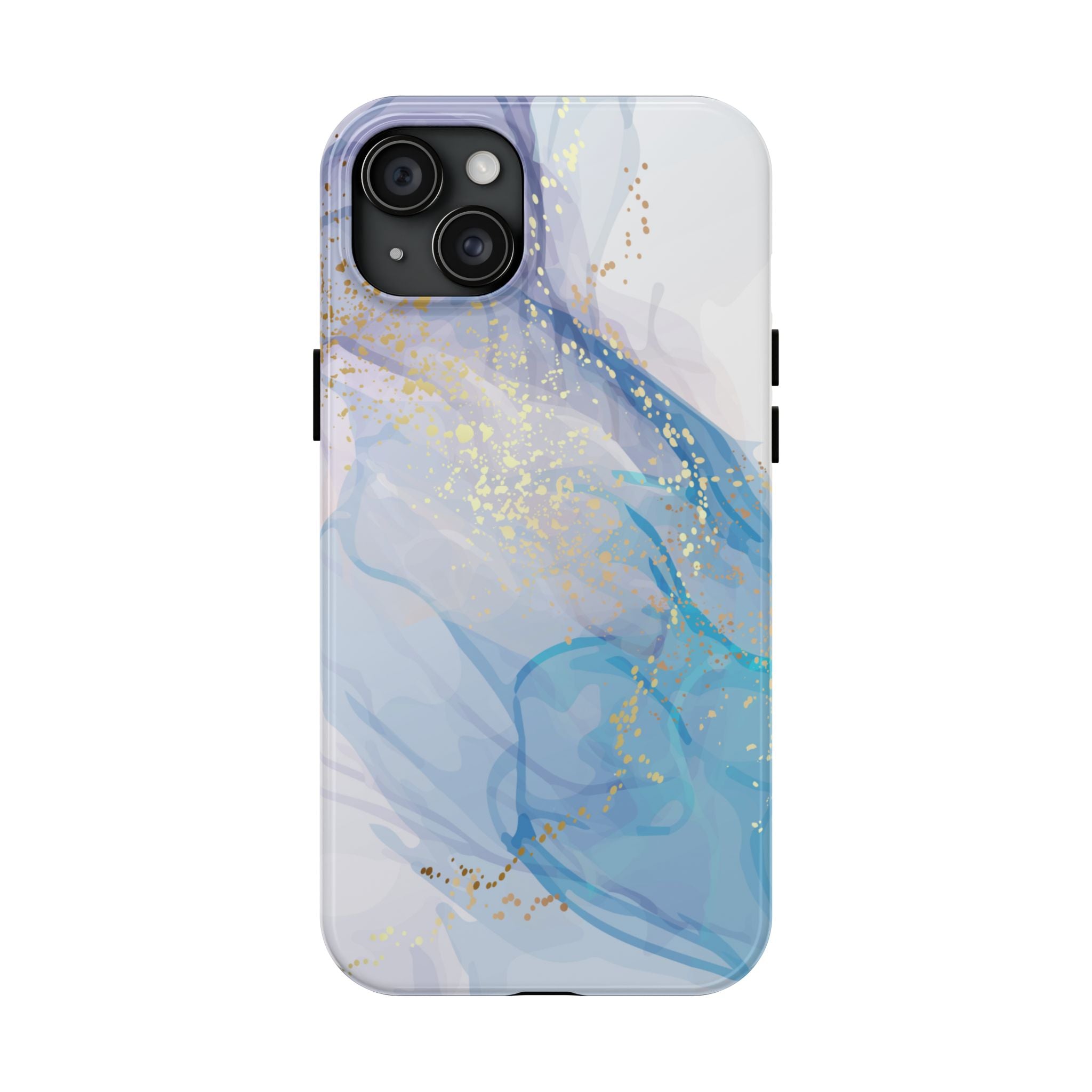 Phone Case | Gold Fleck Blue Marble Tough Protective Phone Cover