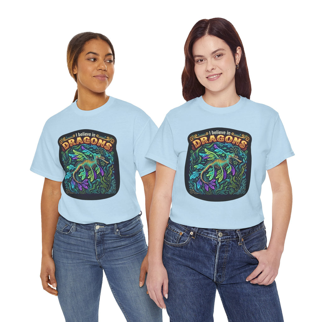 T-Shirt | 'I Believe in Dragons' Colorful Graphic Tee