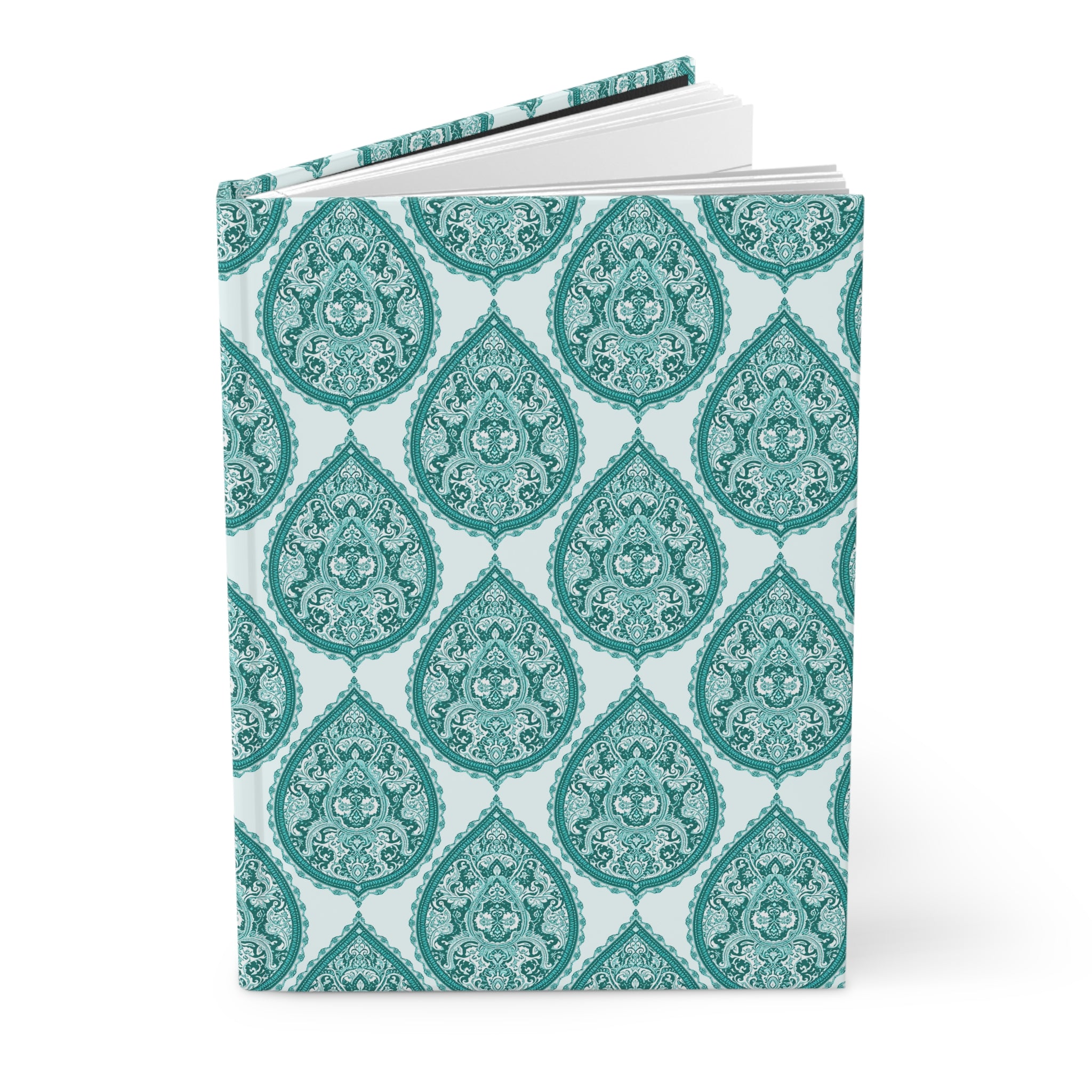Journal | Decorative Boho Teal Paisley Hardcover  Notebook