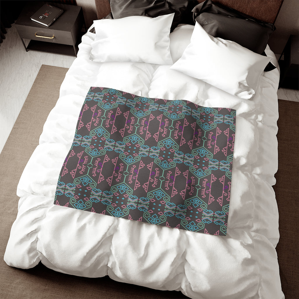Playful Boho Geometric Sweatshirt Blanket