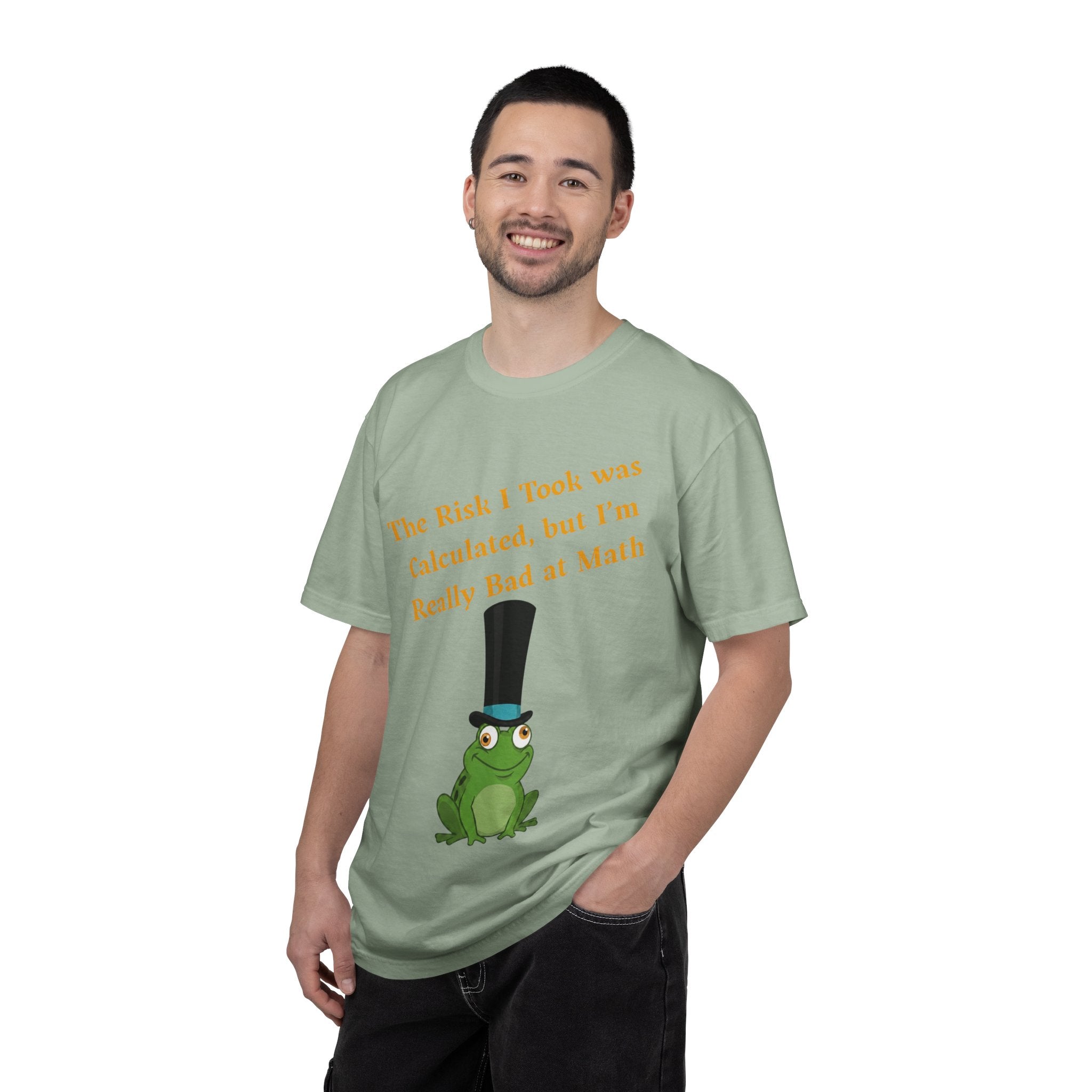T-Shirt | Funny Frog "The Risk I Took Was Calculated" Graphic Tee