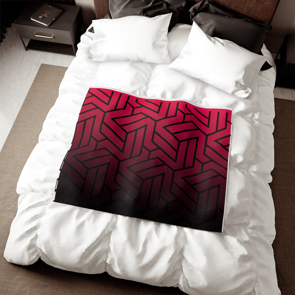 Fade to Black Geometric Sweatshirt Blanket