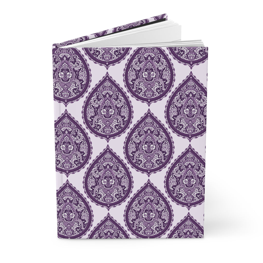 Journal | Stylized Purple Paisley Pattern Hardcover Notebook