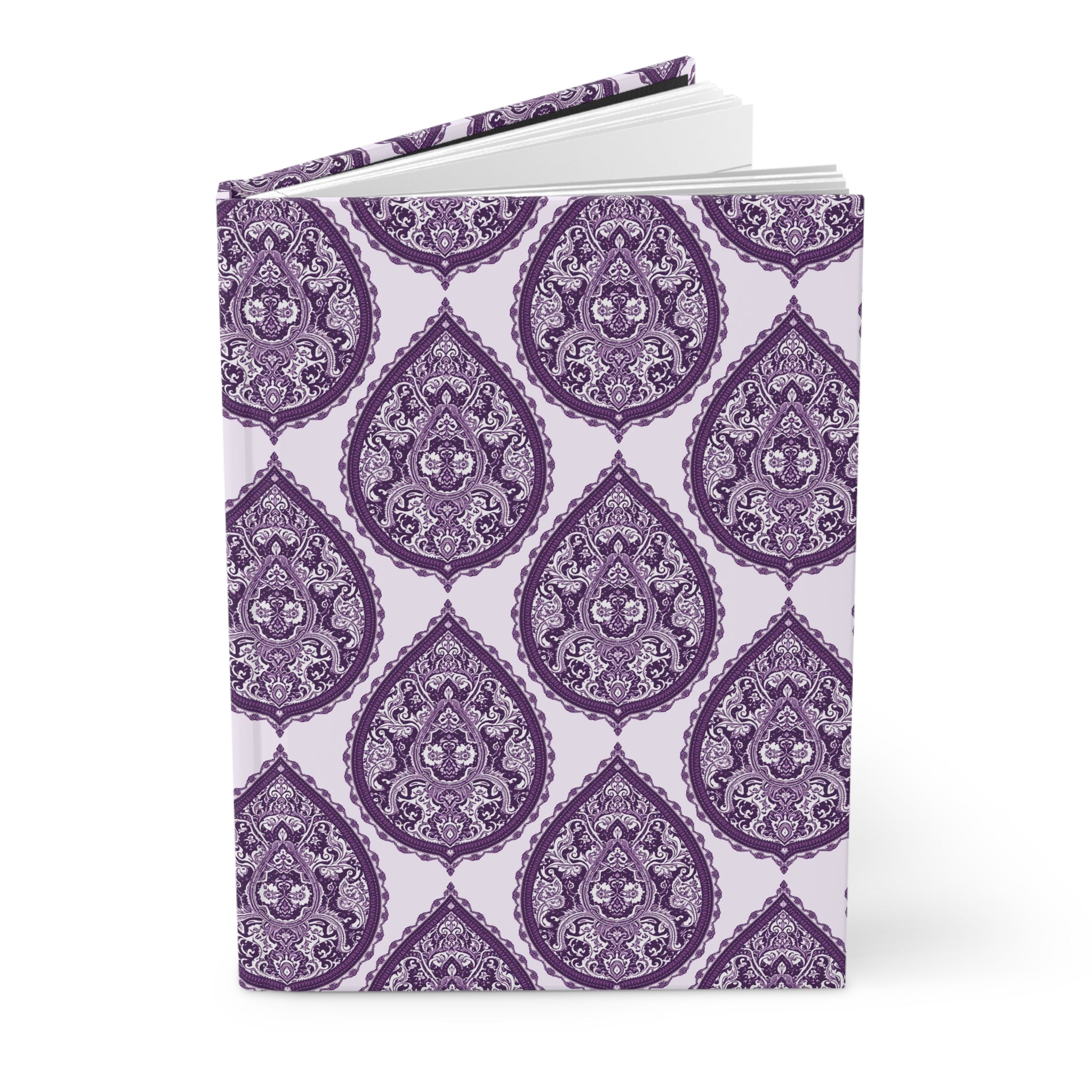 Journal | Stylized Purple Paisley Pattern Hardcover Notebook