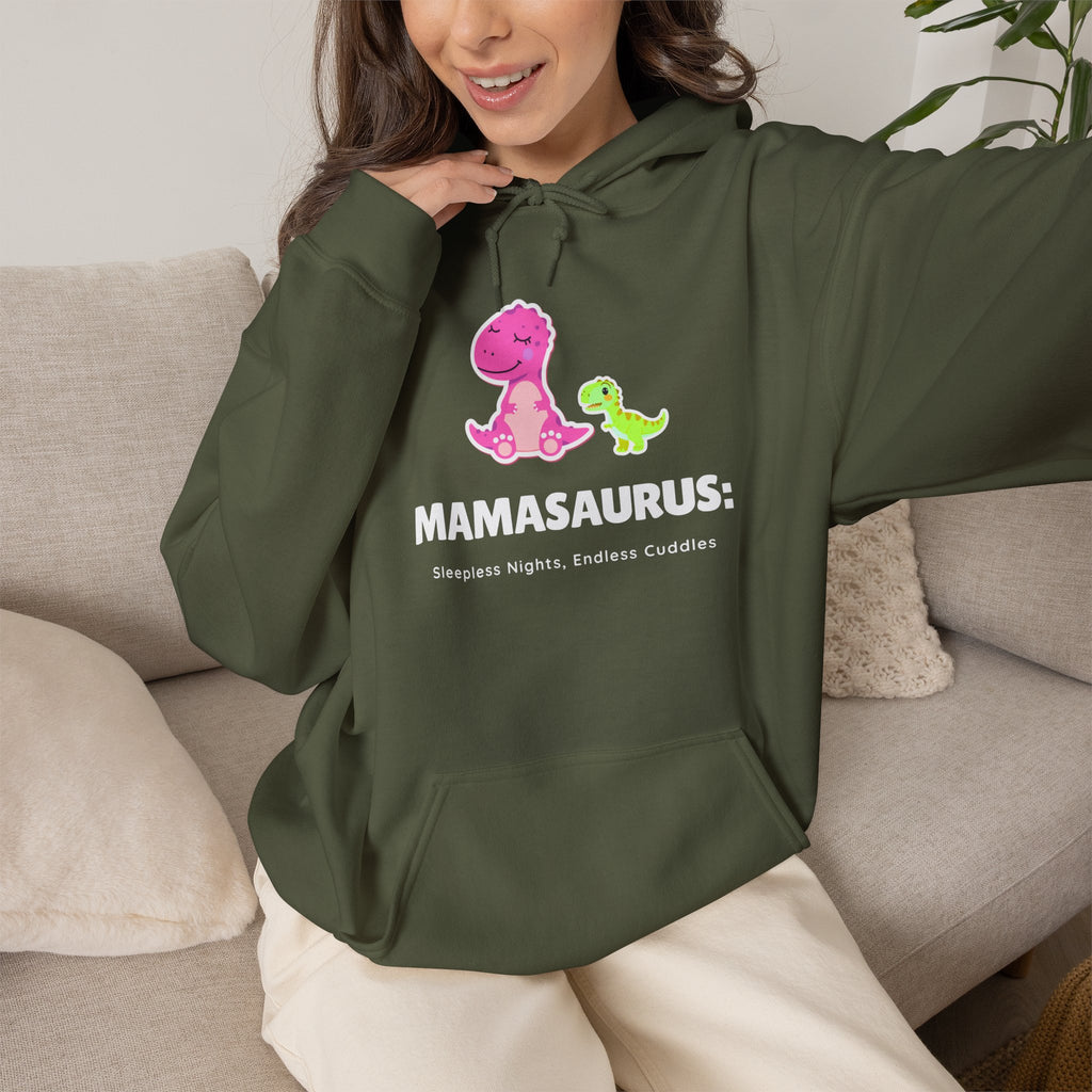 Hoodie | 'Mamasaurus' Pink Mama Dino with Baby Sweater