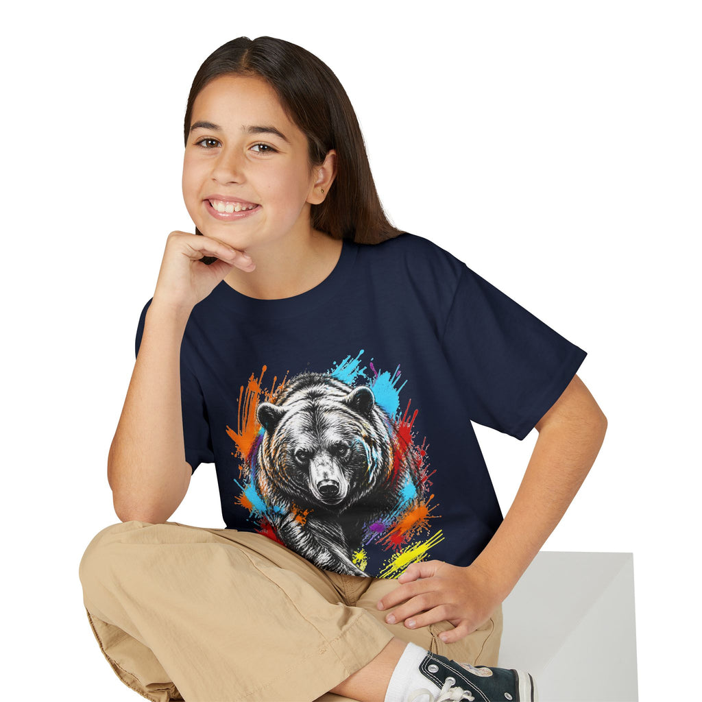 Color Splash Kodiak Bear T-Shirt for Children