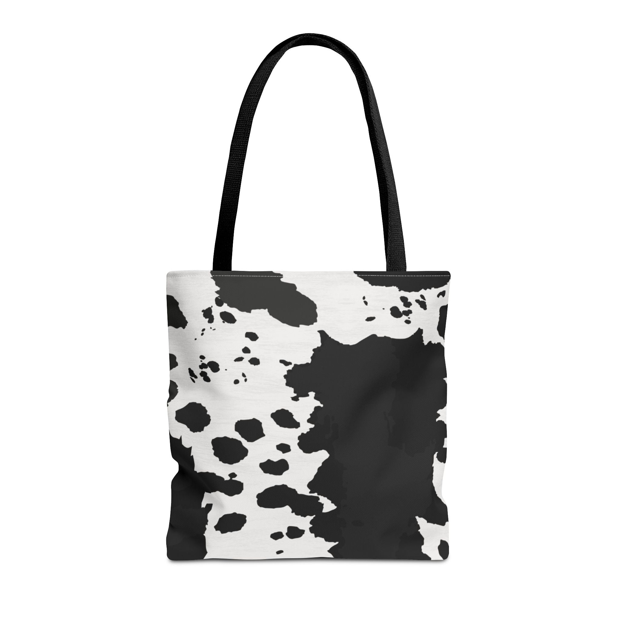Tote Bag | Black & White Cow Print Patterned Shoulder Tote