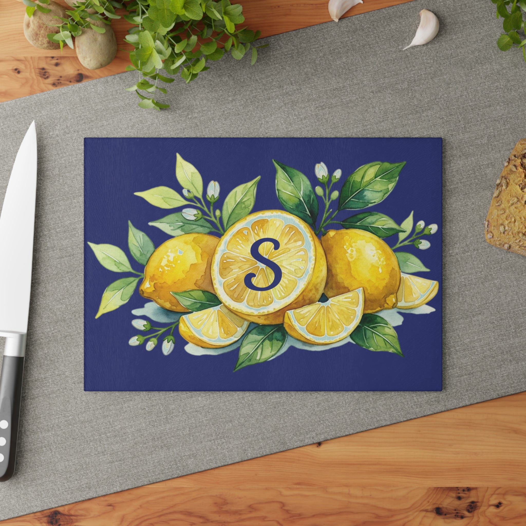 Glass Cutting Board | Personalized Citrus Kitchen Decor