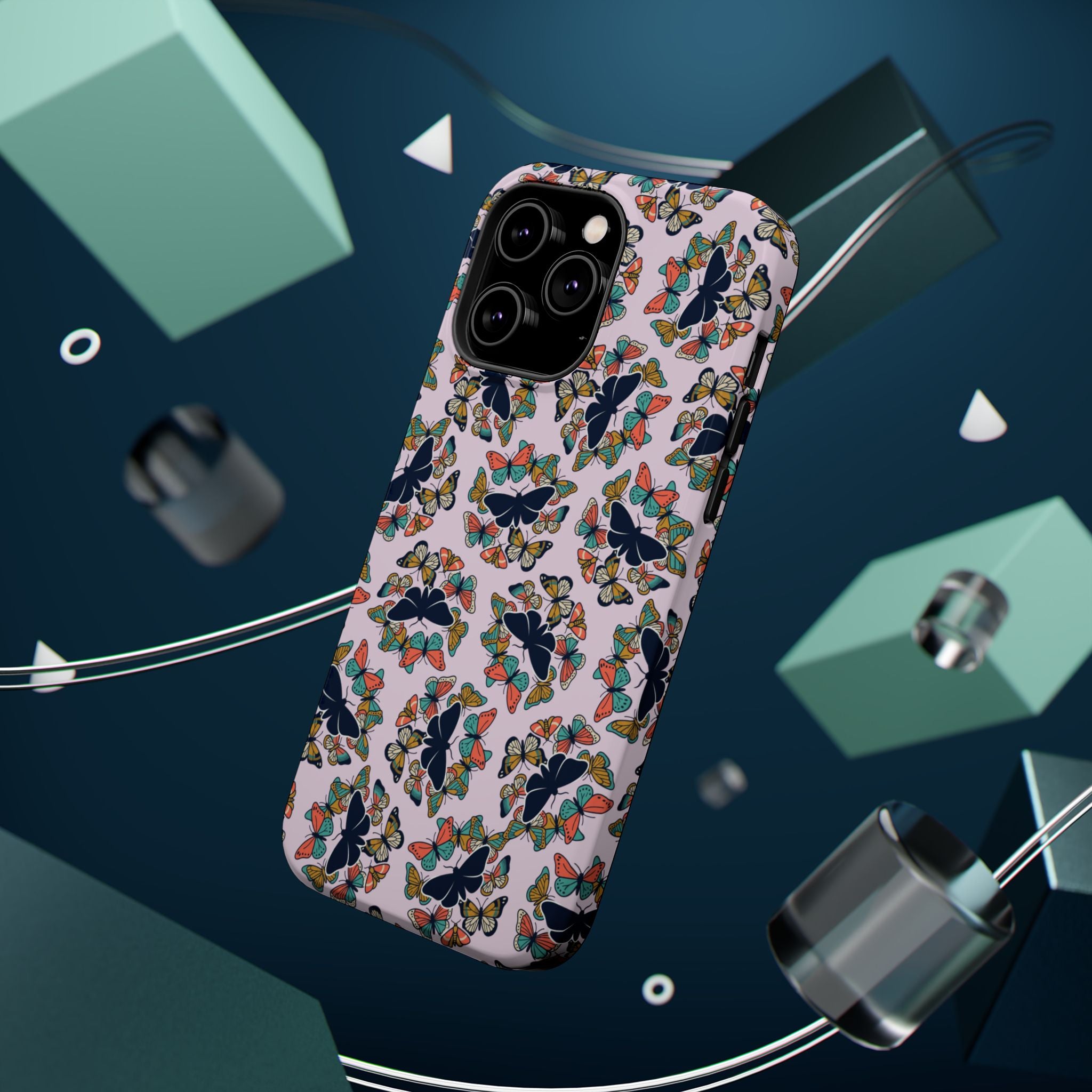 Phone Cases | Pastel Butterflies and Moths Pattern Magnetic Impact-Resistant Case