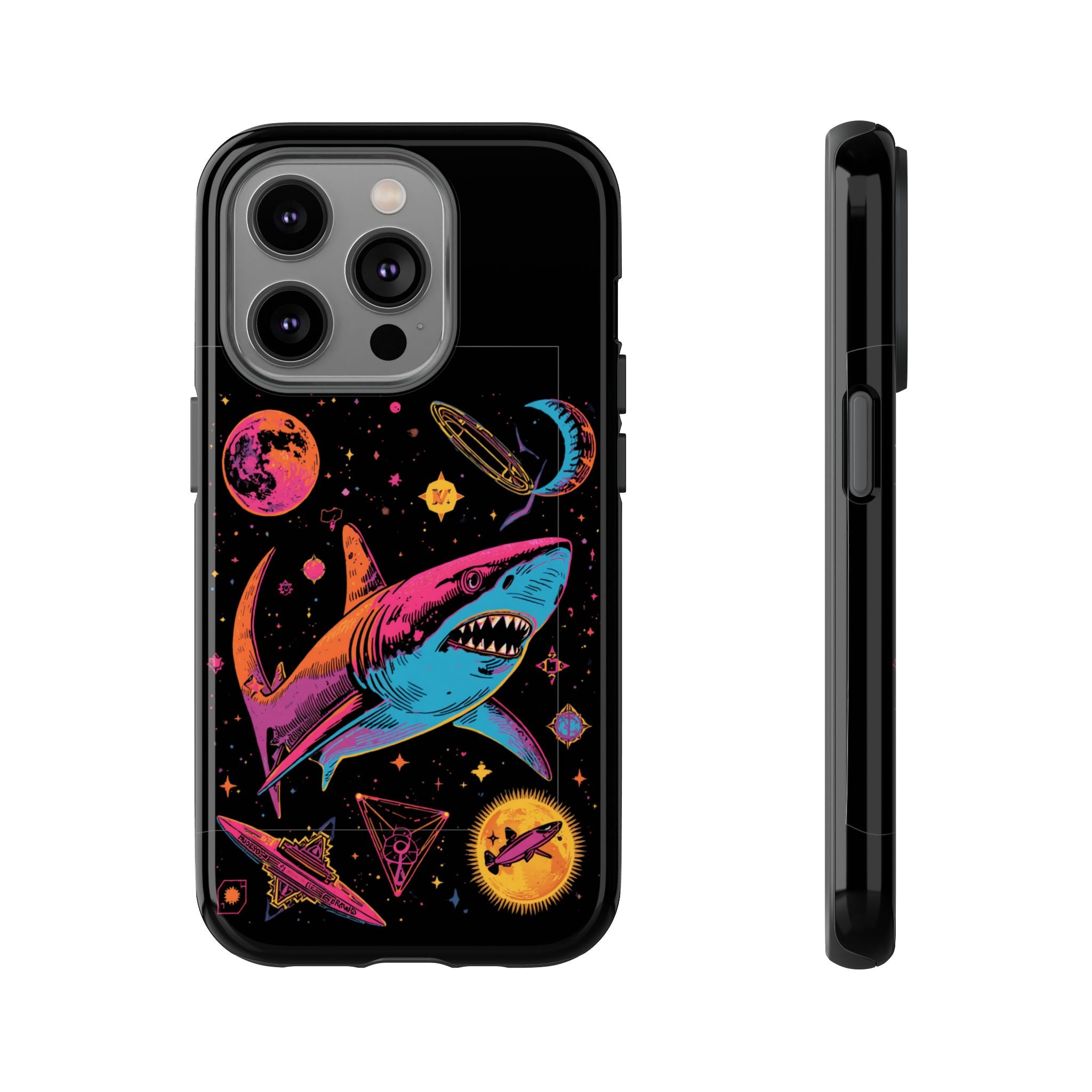 Phone Cases | Neon Space Shark Case