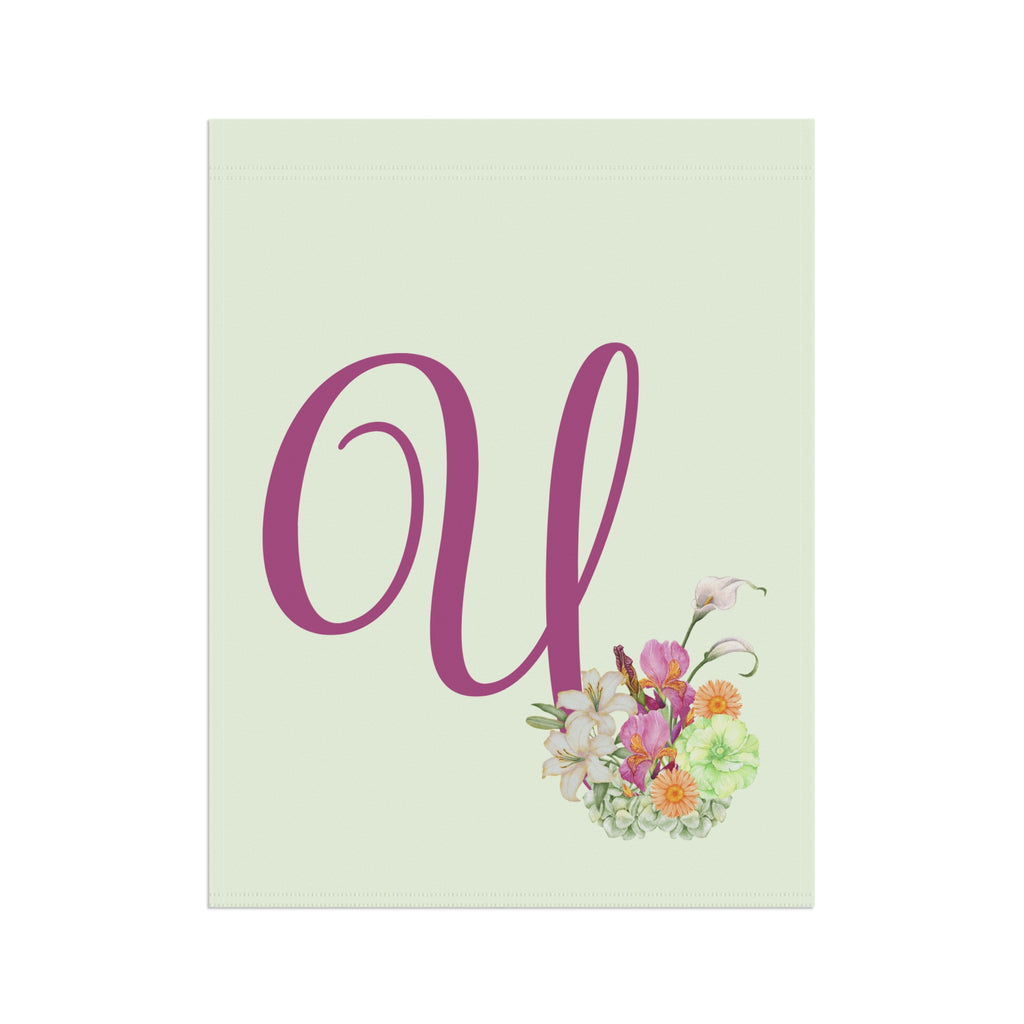 Monogram U Garden Flag