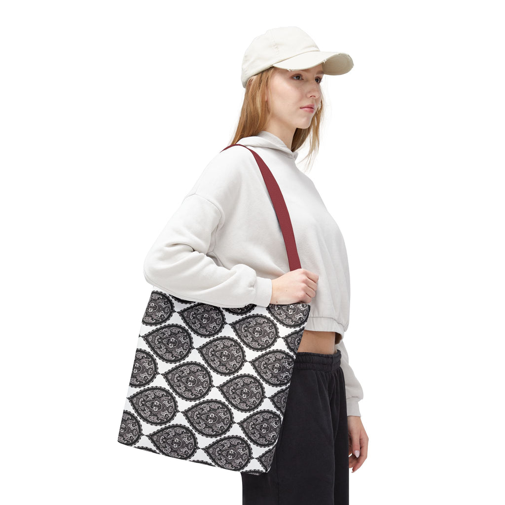Tote Bag | Black & White Paisley Pattern