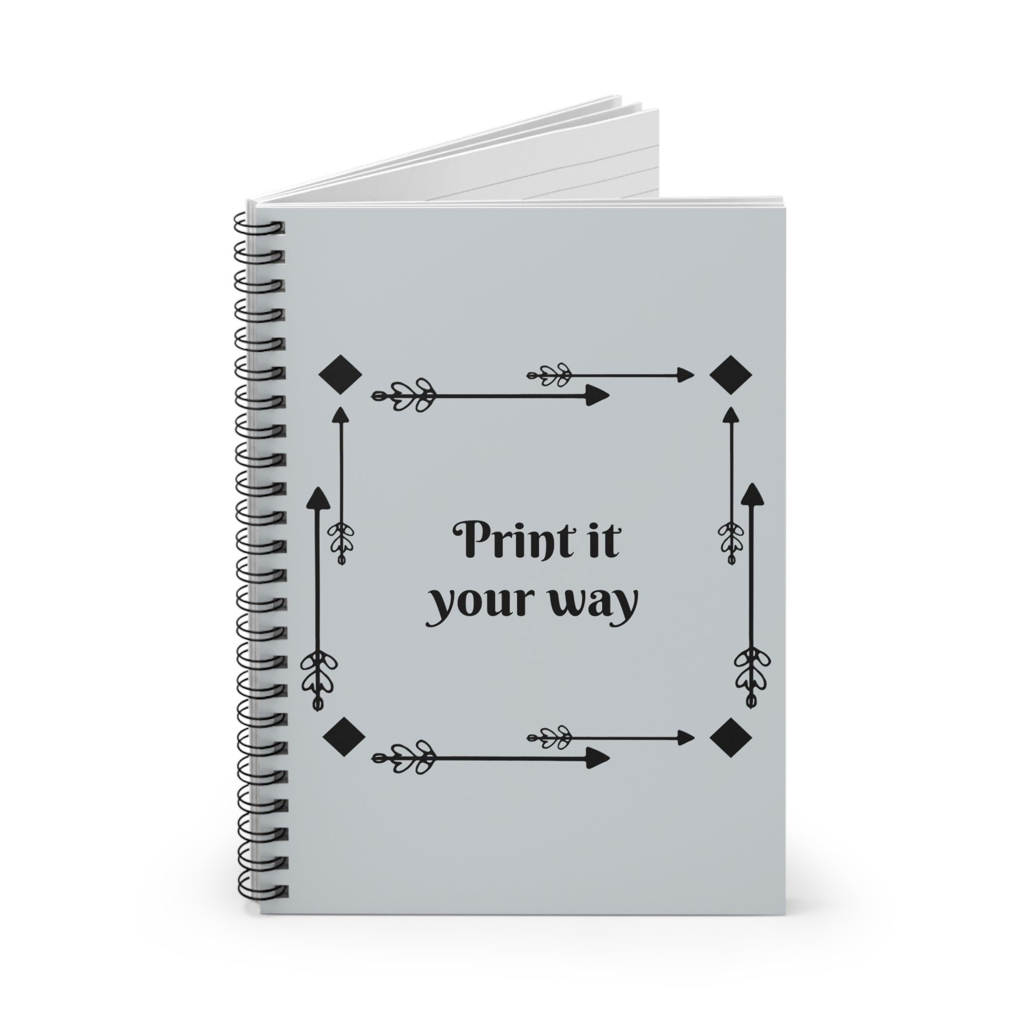 Journal | Decorative Arrow Frame Customizable Spiral Notebook
