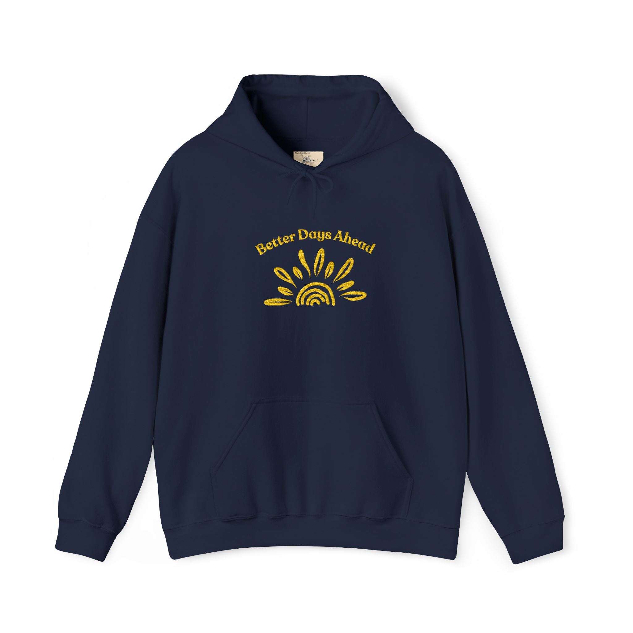Hoodie | ‘Better Days Ahead’ Above a Sunrise  Embroidered Graphic
