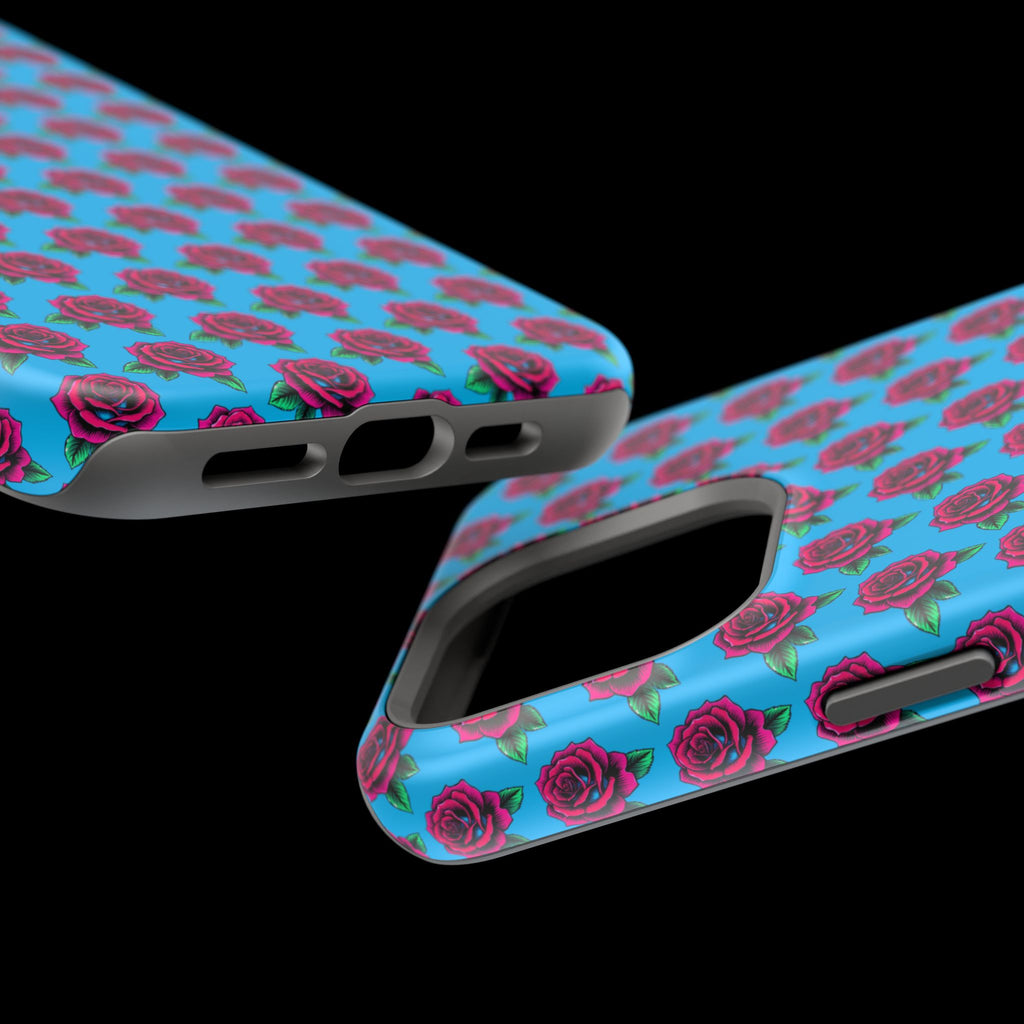Phone Cases | Bright Rose Pattern Magnetic Impact-Resistant Case