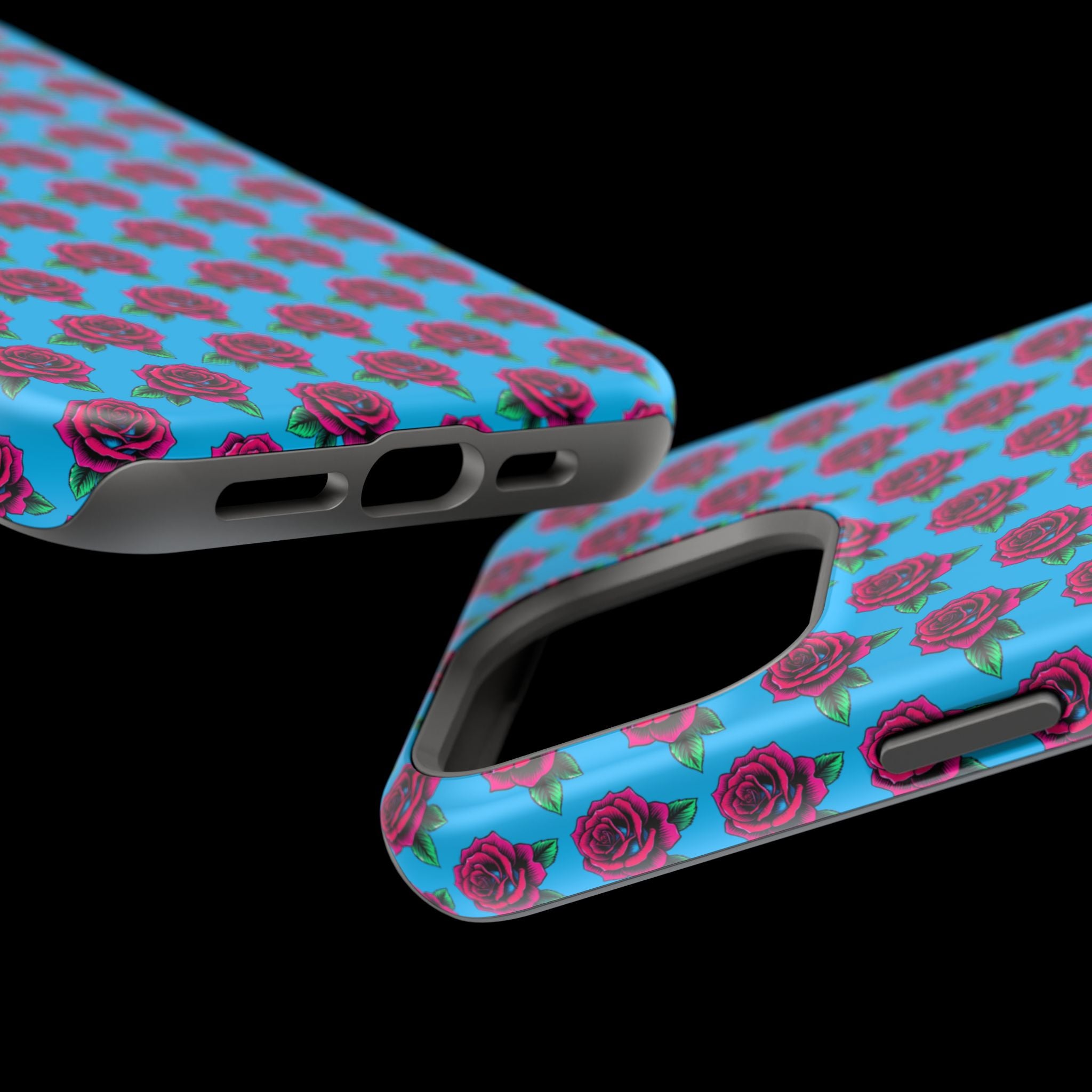 Phone Cases | Bright Rose Pattern Magnetic Impact-Resistant Case