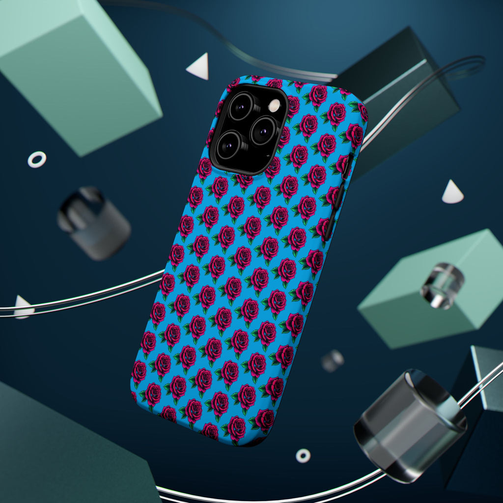 Phone Cases | Bright Rose Pattern Magnetic Impact-Resistant Case