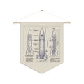Pennant Banner | Vintage Rocket Blueprint Wall Decor