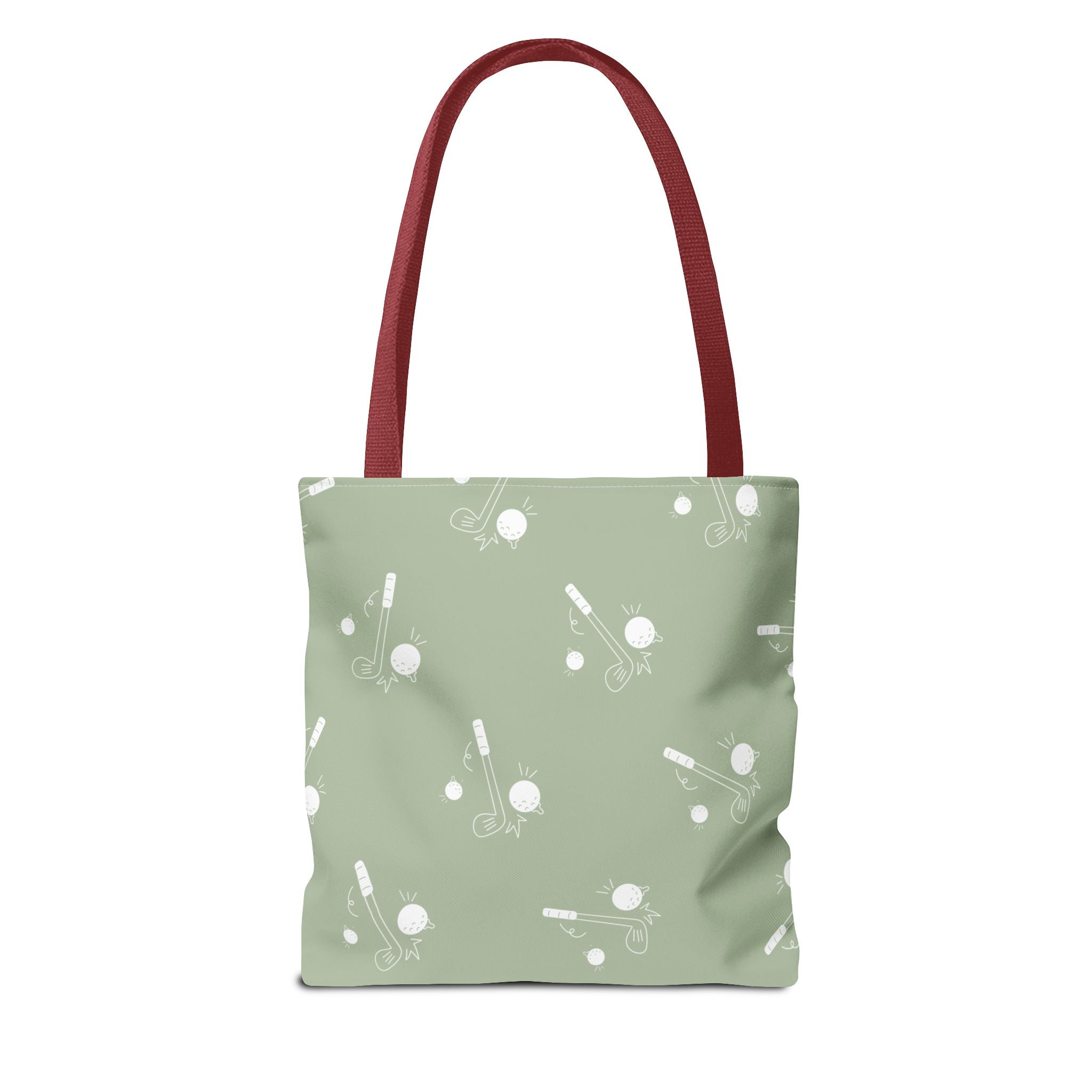 Tote Bag | Sage Green and Golf Pattern Shoulder Bag