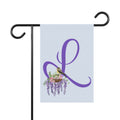 Home & Garden Banner | 'L' Monogram Wreath & Bird's Nest Floral Flag