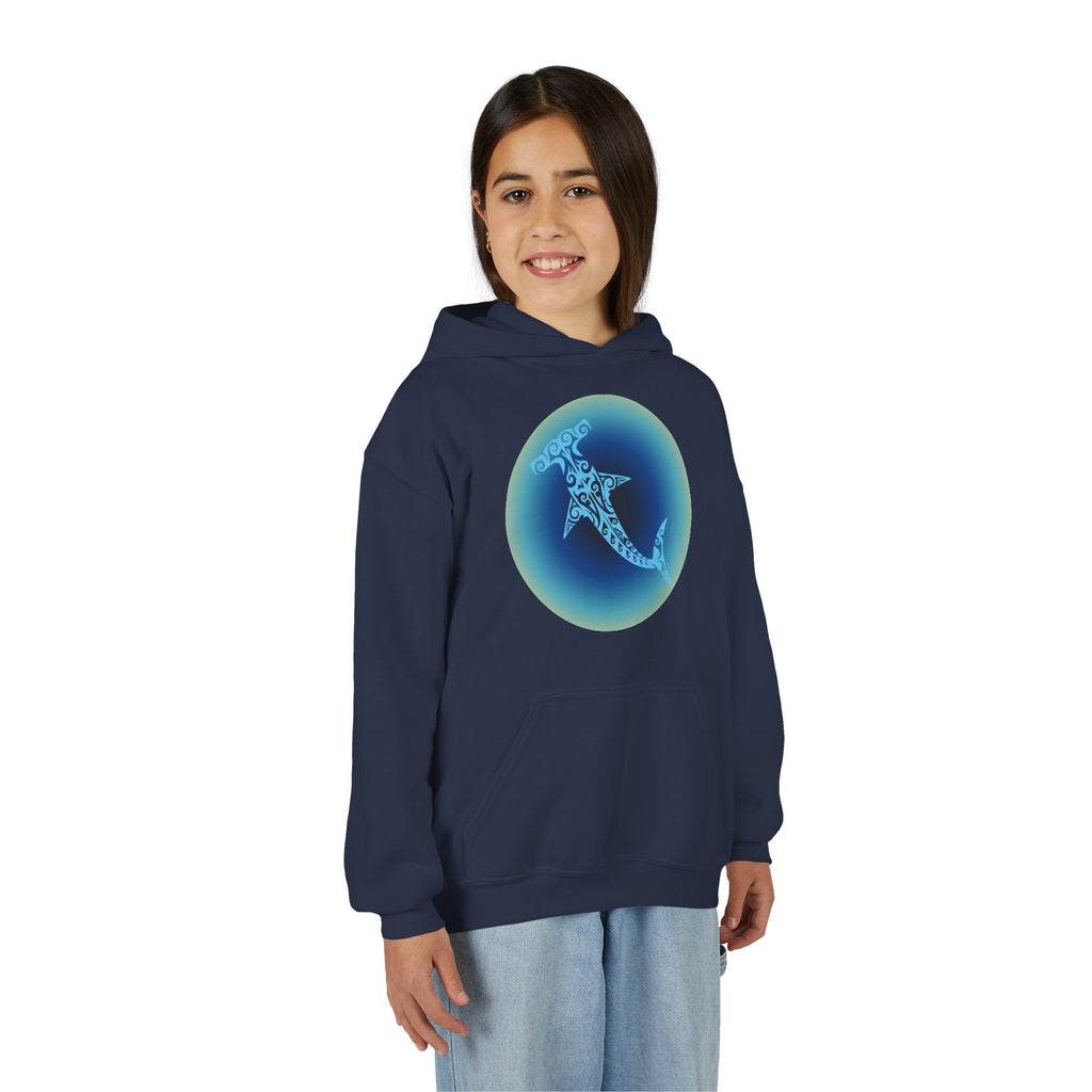 Tribal Hammerhead Youth Hoodie
