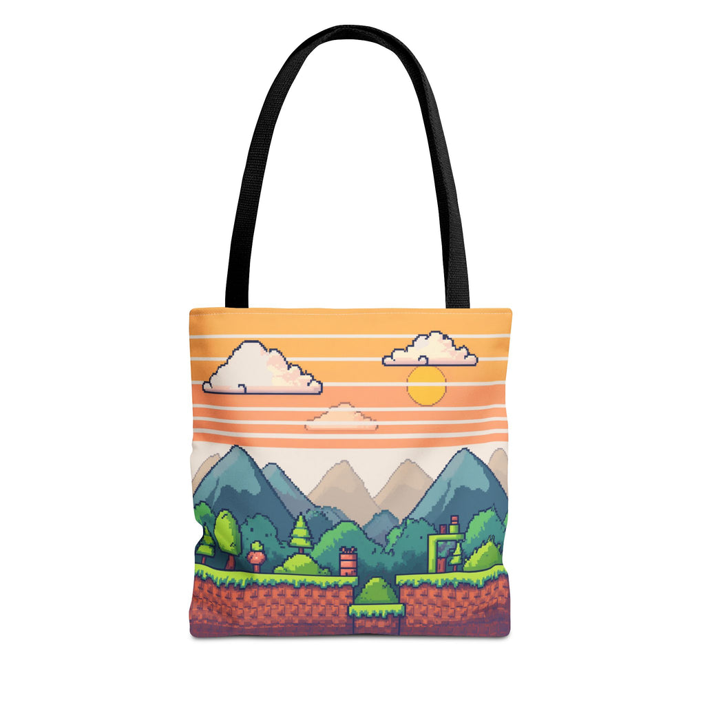 Tote Bag | Pixel Sunset Mountain Gamer Tote
