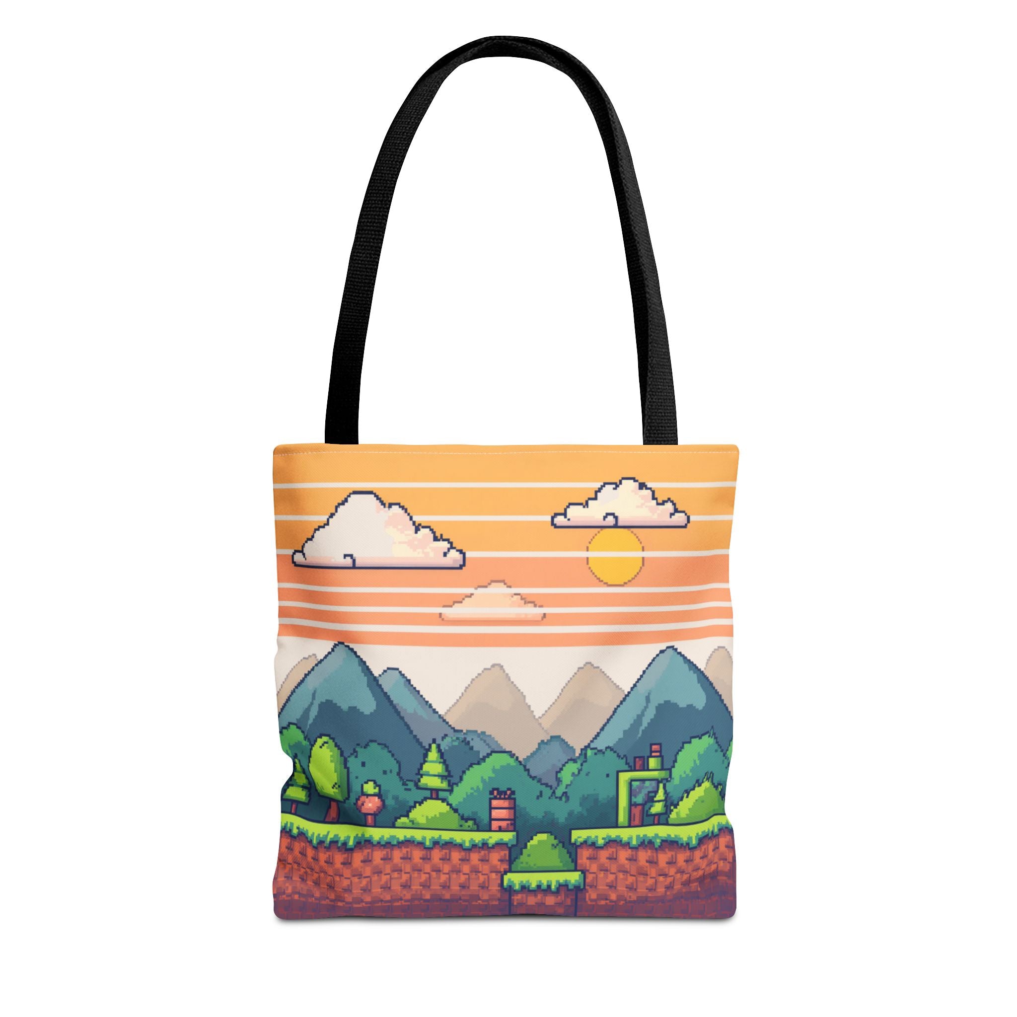 Tote Bag | Pixel Sunset Mountain Gamer Tote