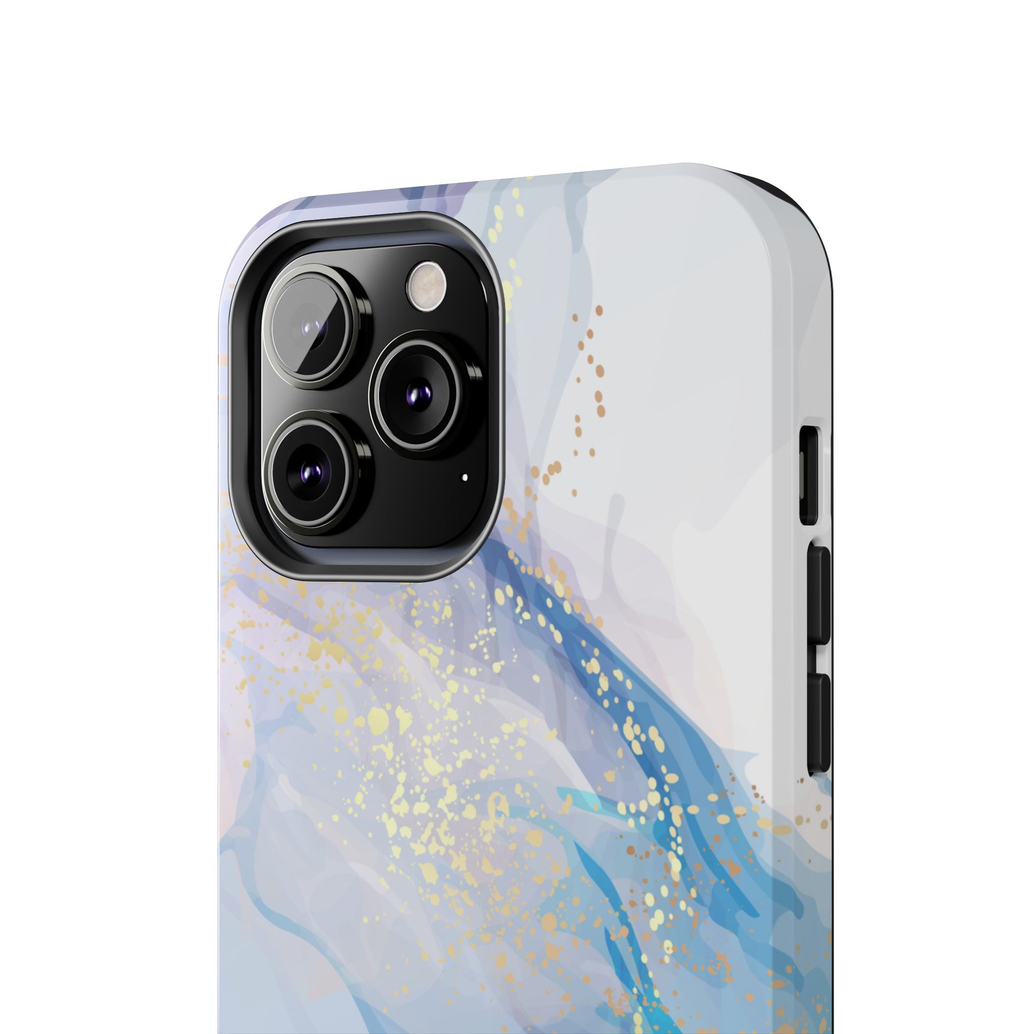 Phone Case | Gold Fleck Blue Marble Tough Protective Phone Cover