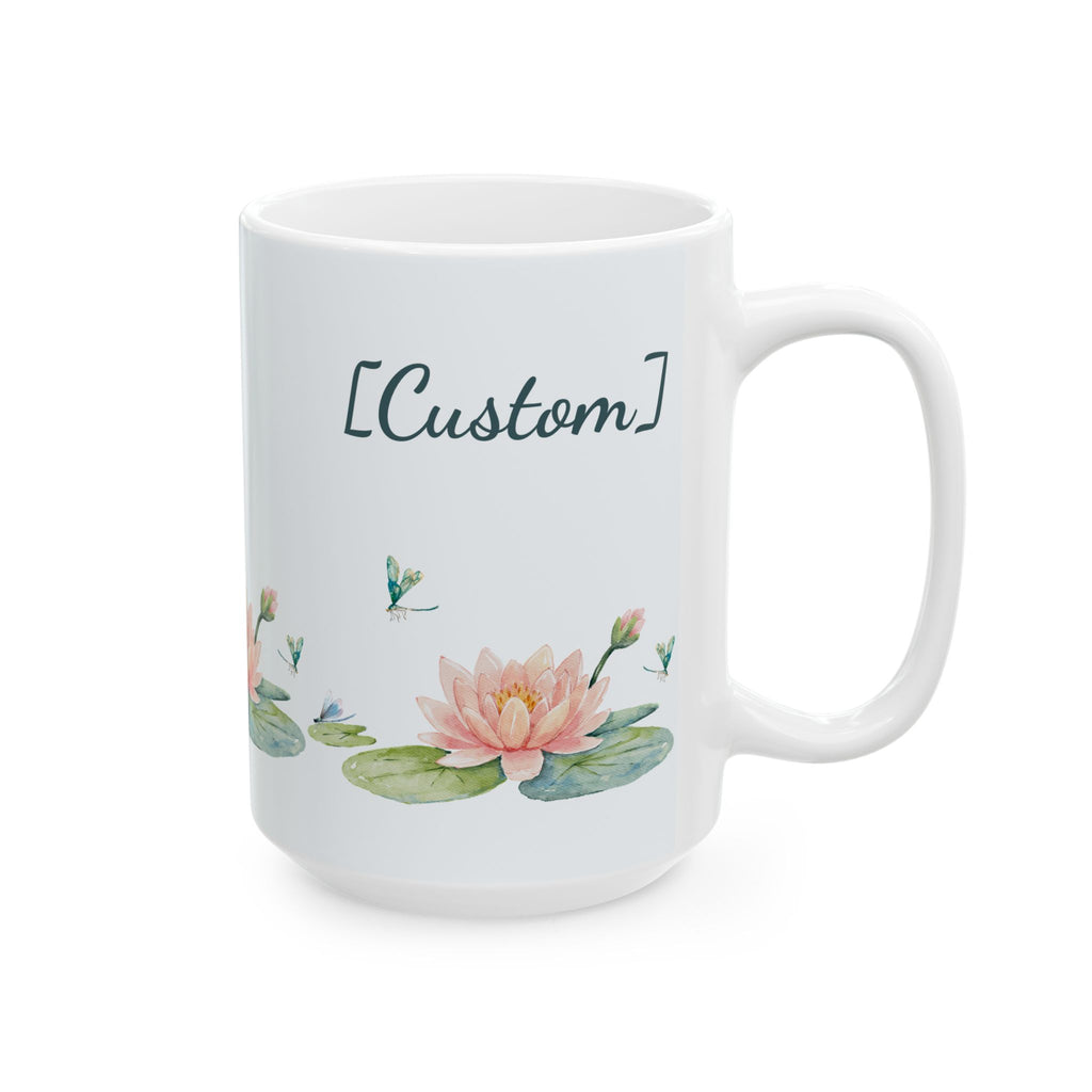 Coffee Mug | Watercolor Lotus Flowers Customizable Ceramic Cup