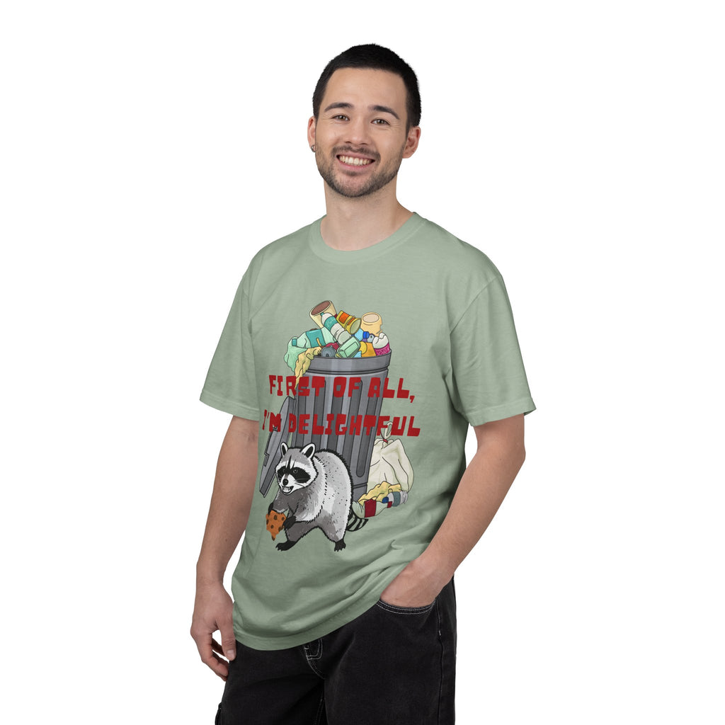 T-Shirt | "First of All, I’m Delightful" Funny Trash Panda Tee