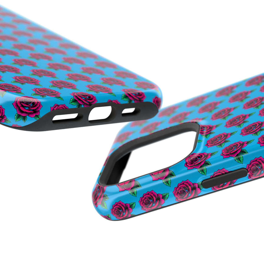 Phone Cases | Bright Rose Pattern Magnetic Impact-Resistant Case