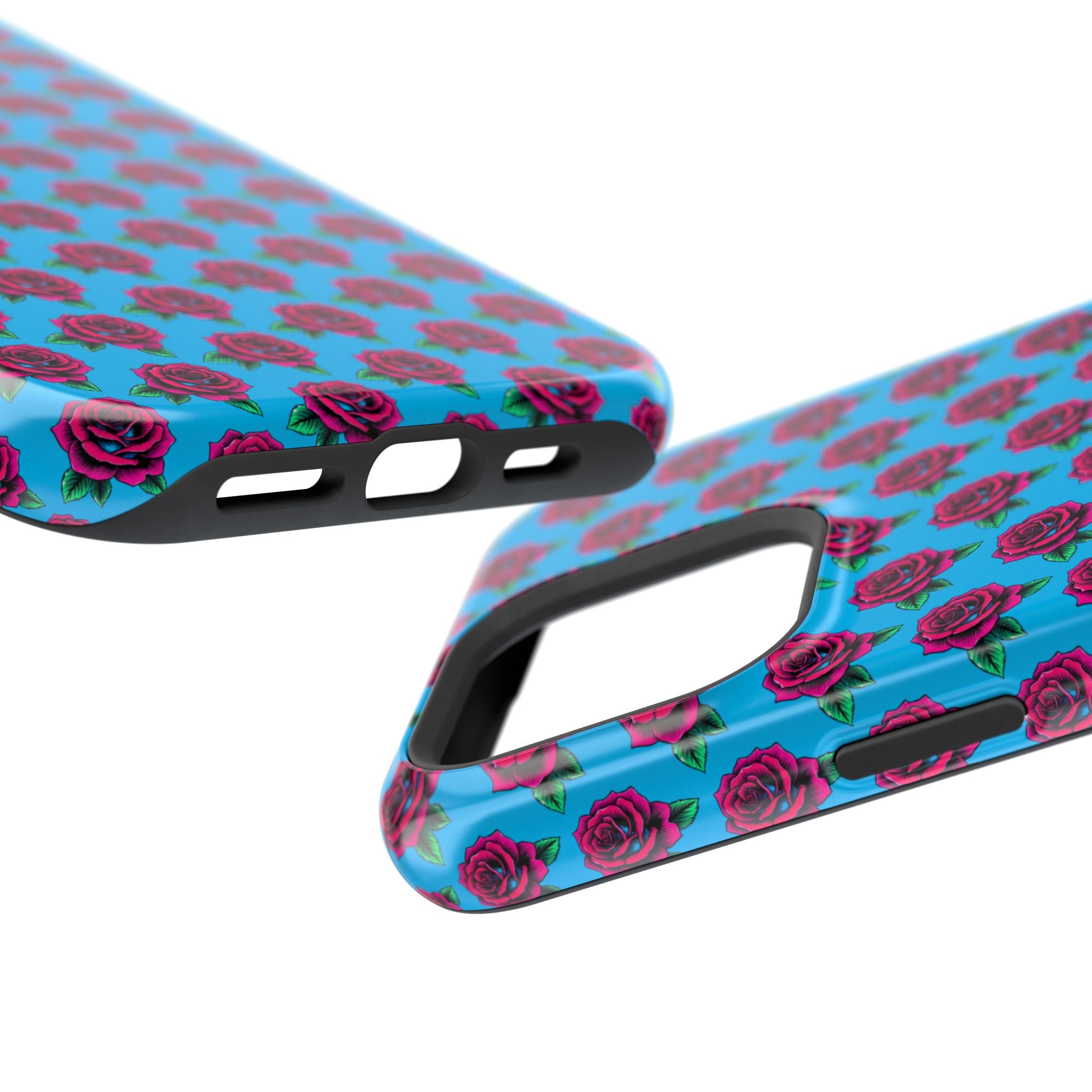 Phone Cases | Bright Rose Pattern Magnetic Impact-Resistant Case